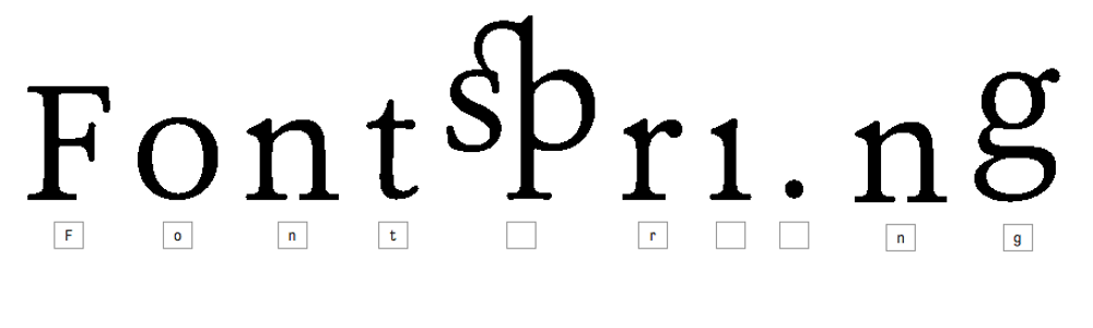 Example of intentionally skipping a letter and uncommon ligature.