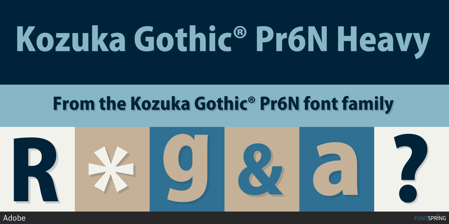kozuka gothic fonts