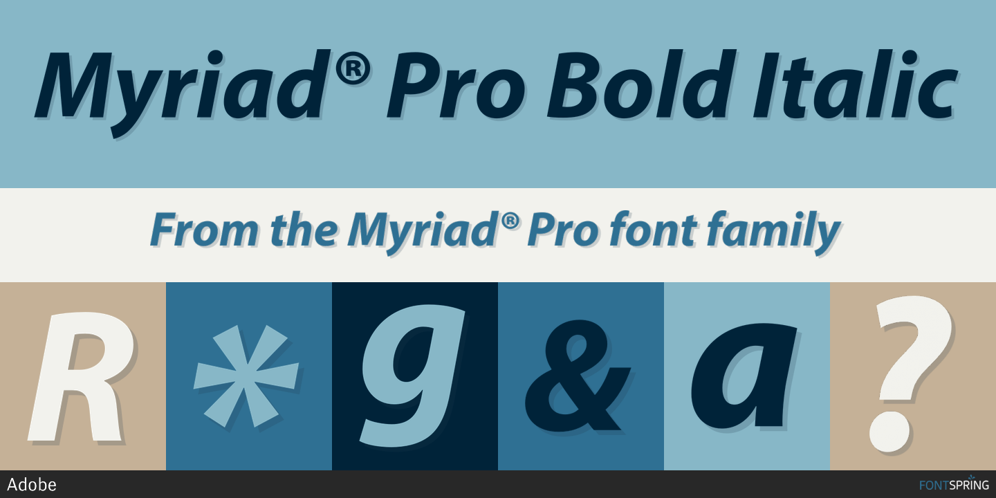 Myriad® Pro Font | Fontspring