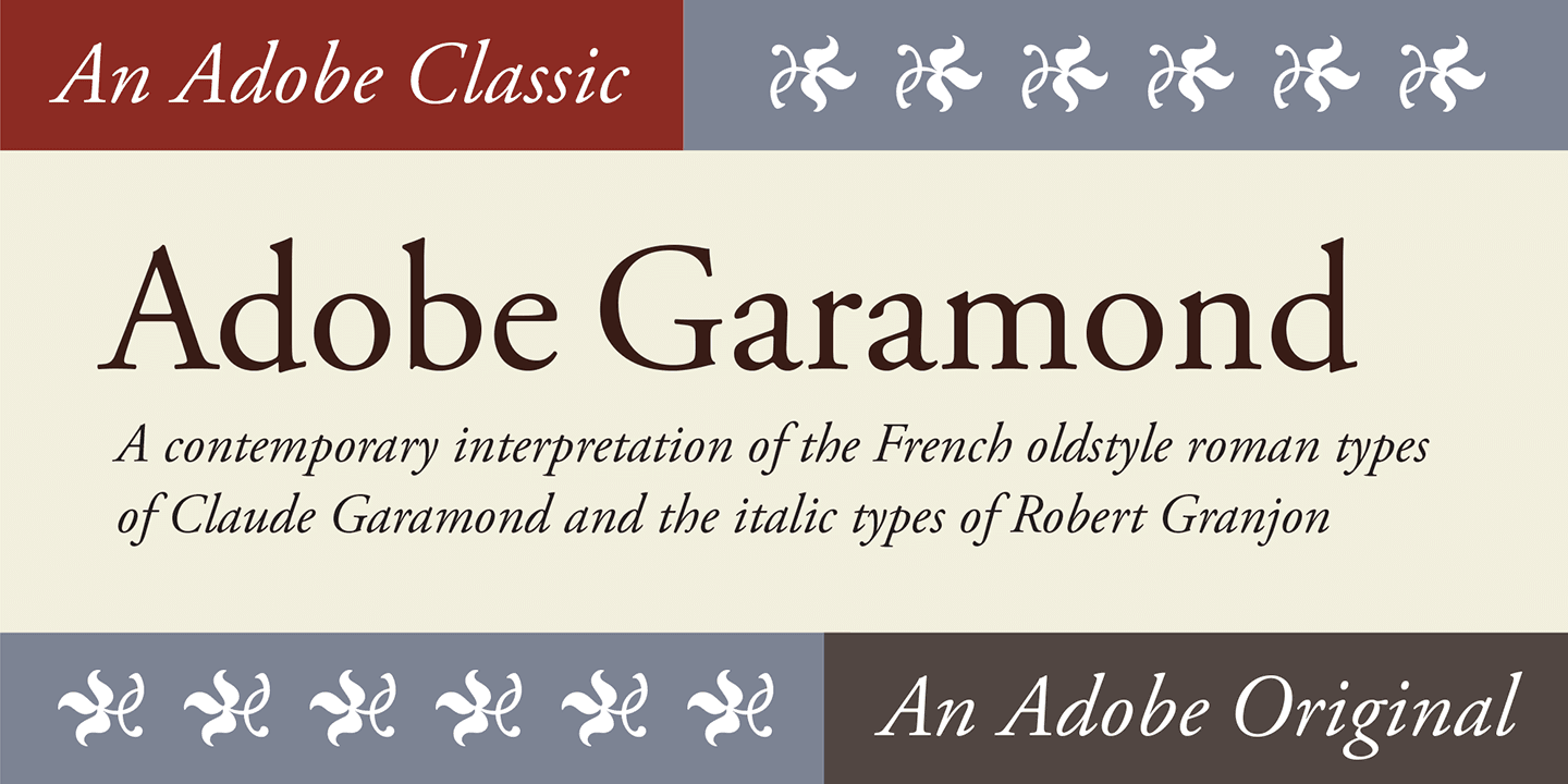 adobe garamond regular vs pro