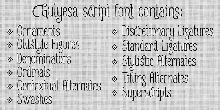 Gulyesa Script font family - 1