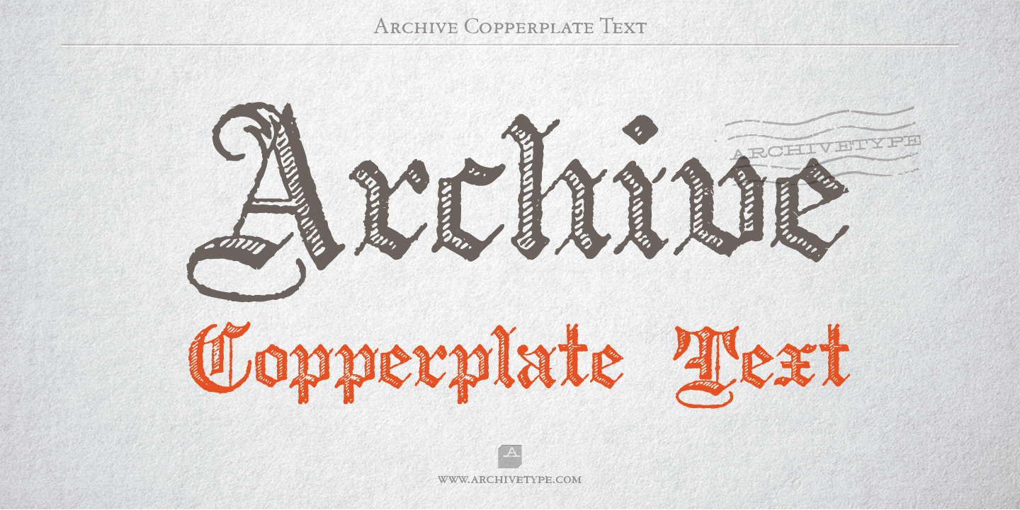 Archive Copperplate Text font family