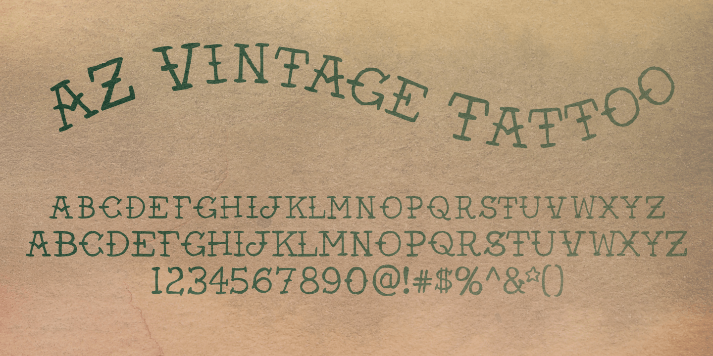 AZ Vintage Tattoo Font | Fontspring