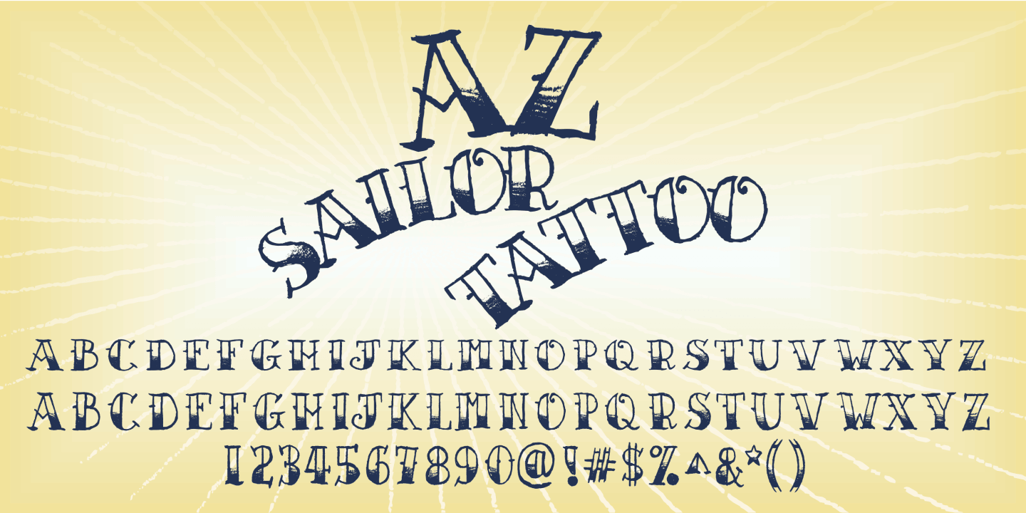 Fontspring | AZ Sailor Tattoo Font by Artist of Design