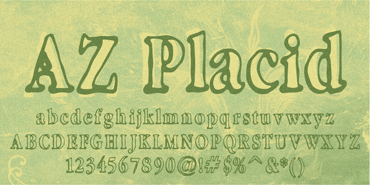 AZ Placid font family