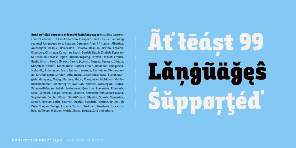 Buntypes Bunday Slab Language Support