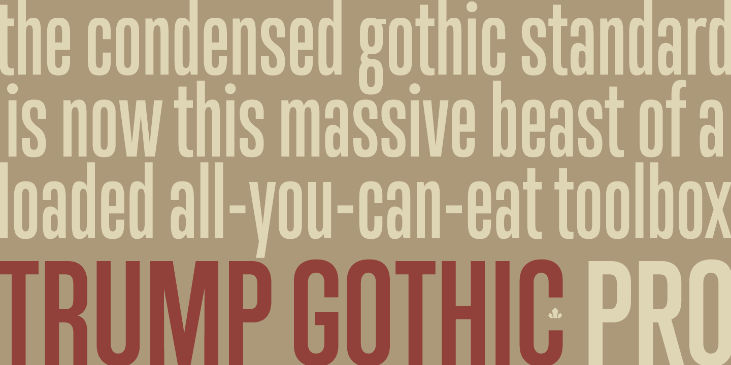 Trump Gothic Pro font family - 1