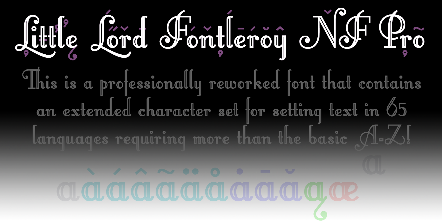 Little Lord Fontleroy NF Pro font family - 1