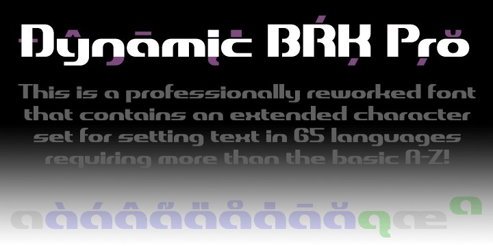Dynamic BRK Pro font family - 3