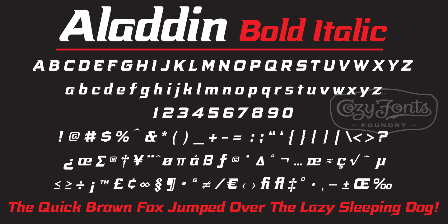 aladin font aladin font