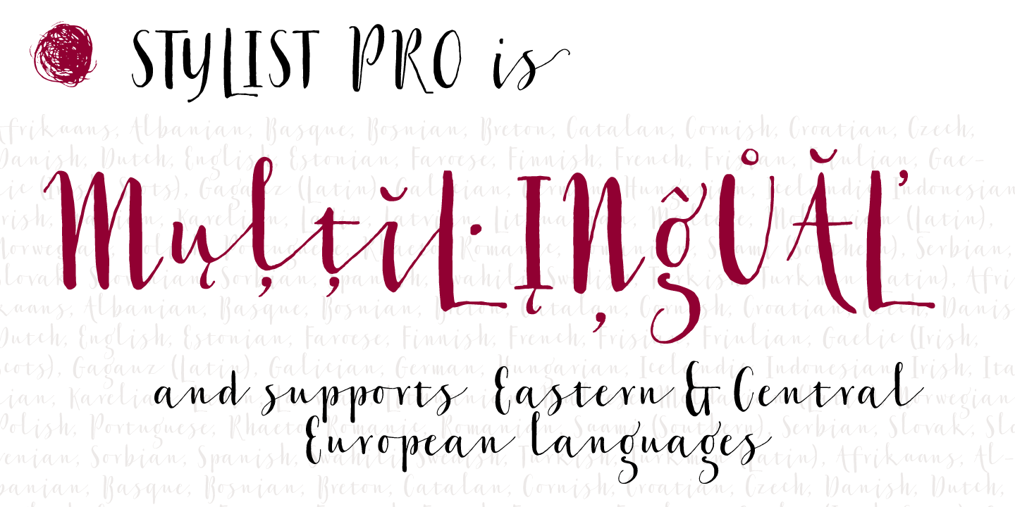 Stylist Pro font family - 12