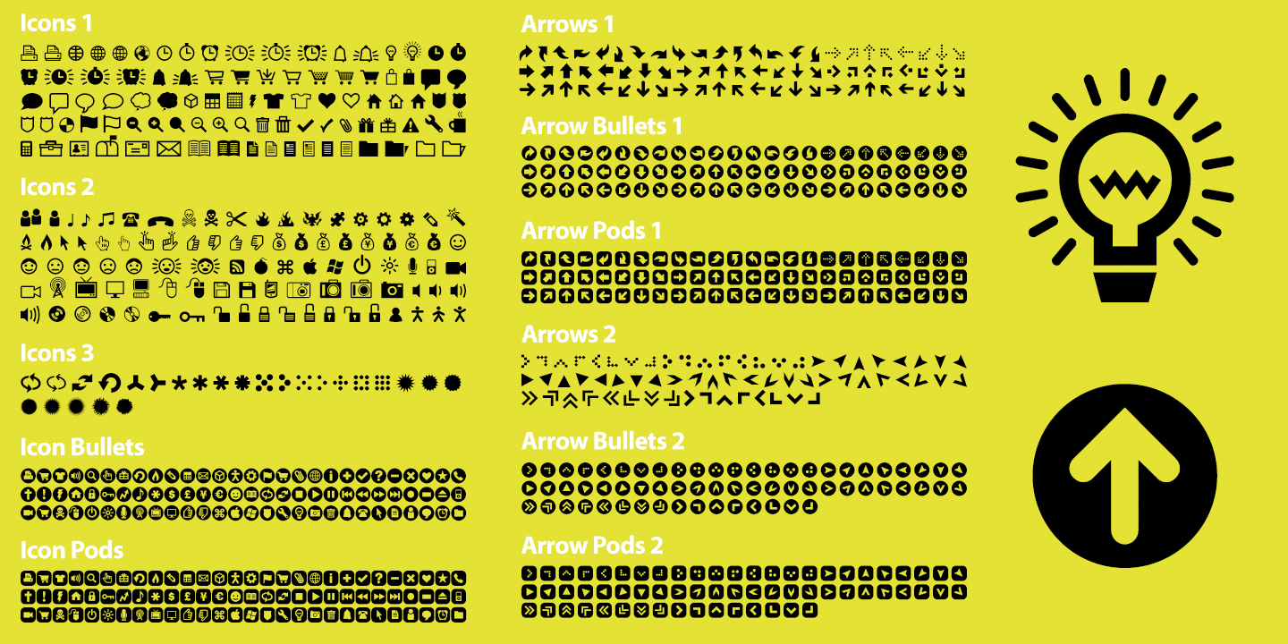 Clickbits + Infobits font collection - 2