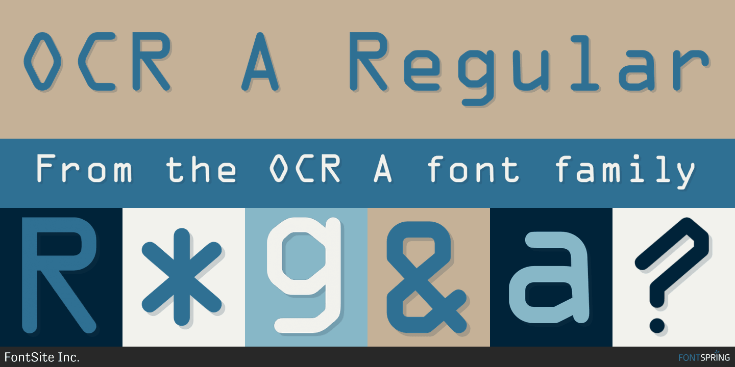 free ocr font ttf