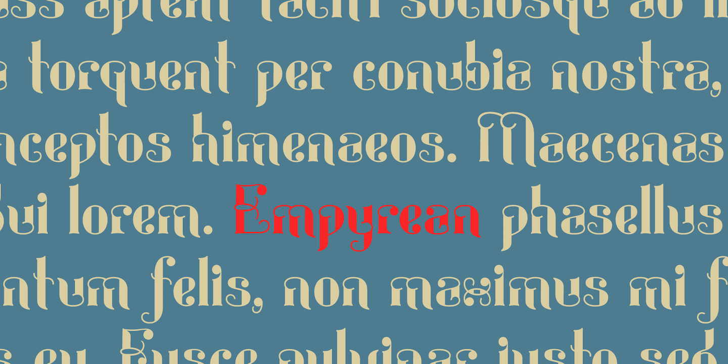 Empyrean font family - 3