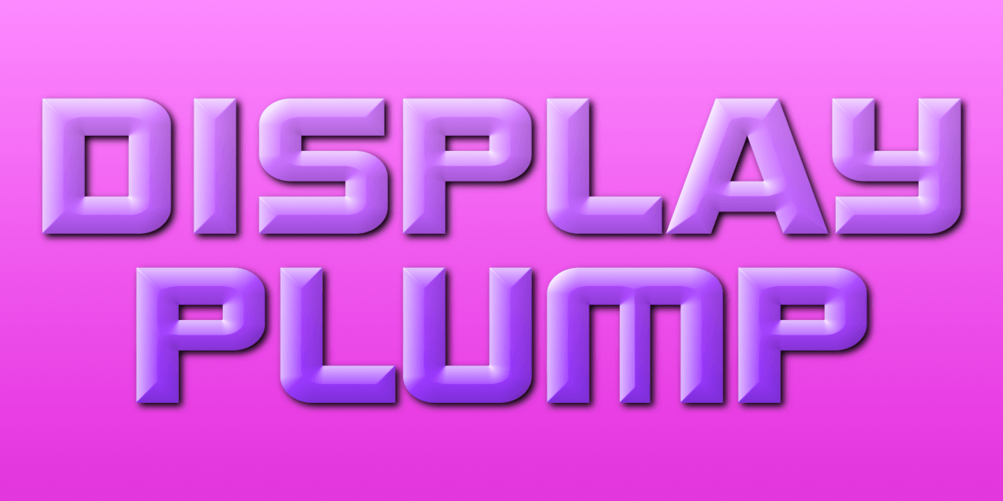 Display Plump font family