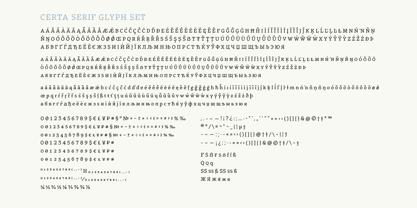 Certa Serif Font Fontspring