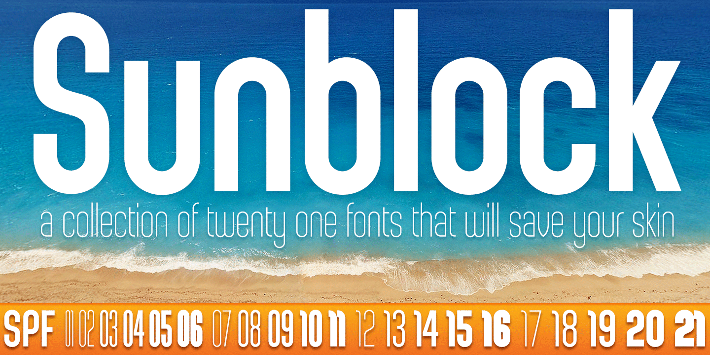 Sunblock Pro Collection font collection - 1