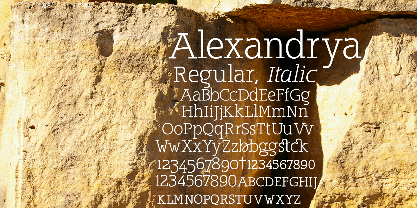 Alexandrya font family