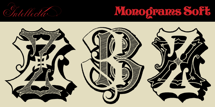 Intellecta Monograms Soft font family - 2