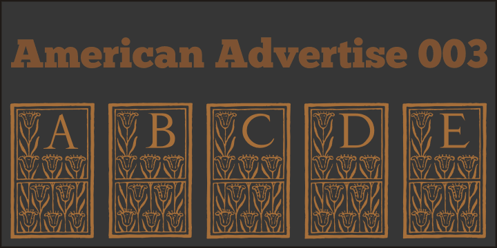 American Advertise font family