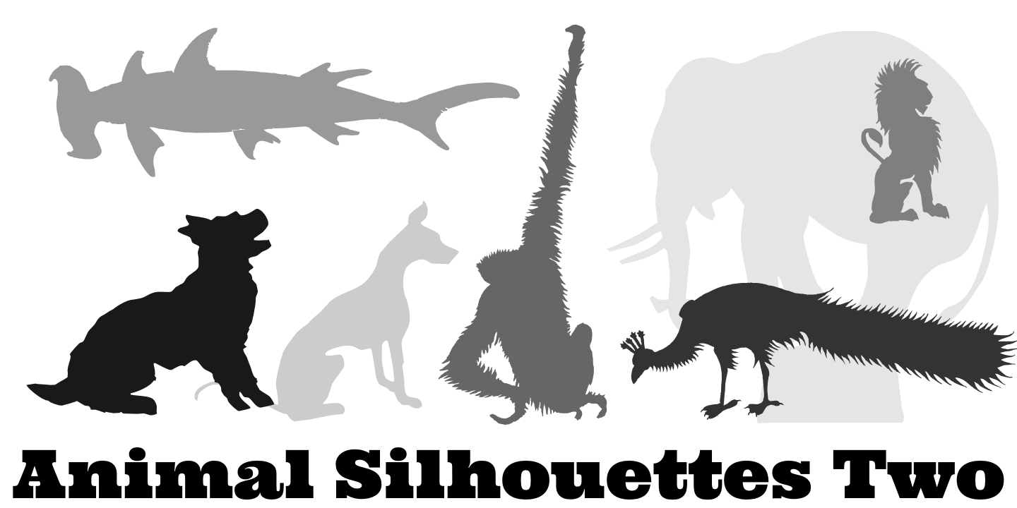 Animal Silhouettes font family