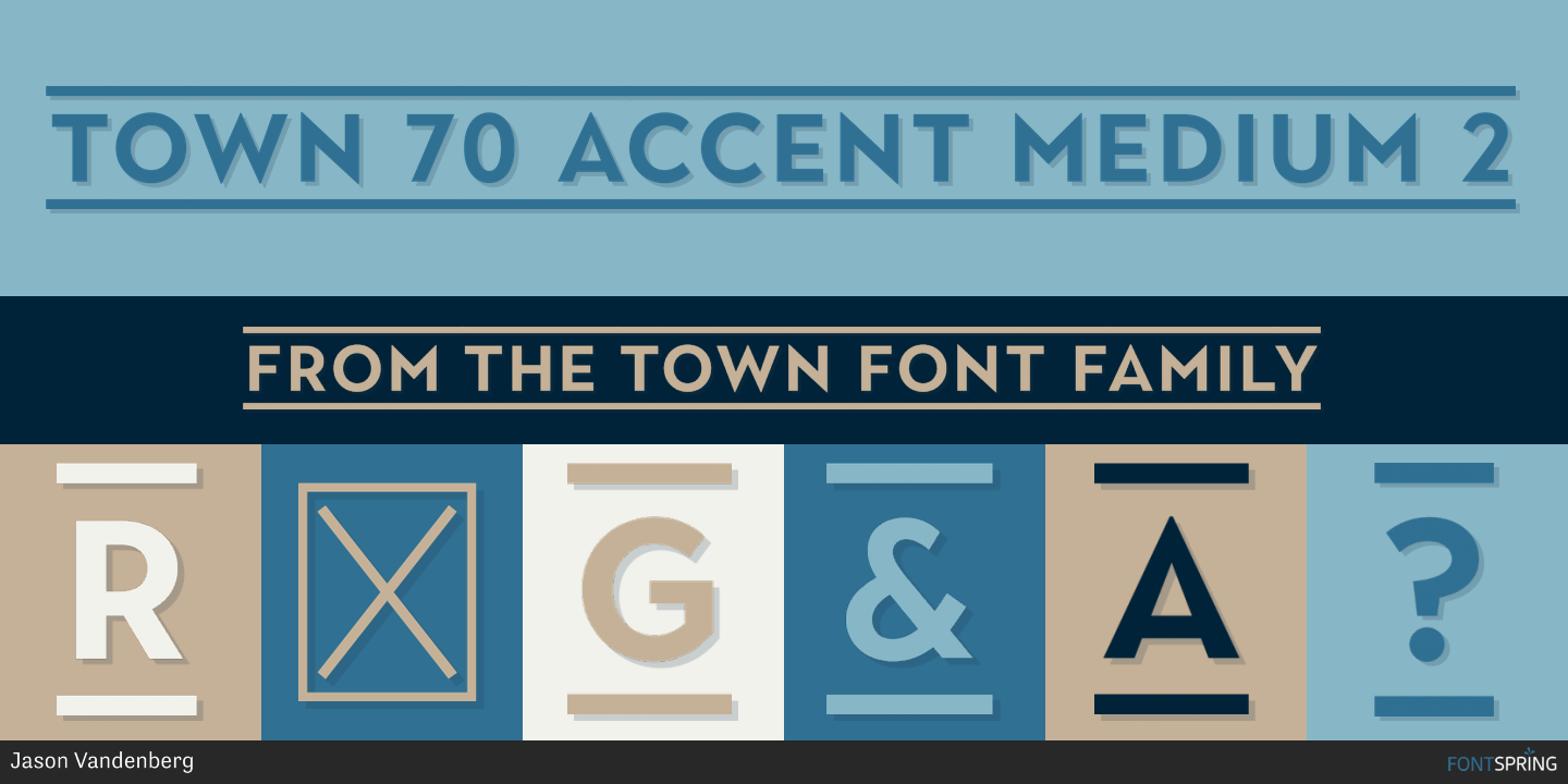 town 70 accent font