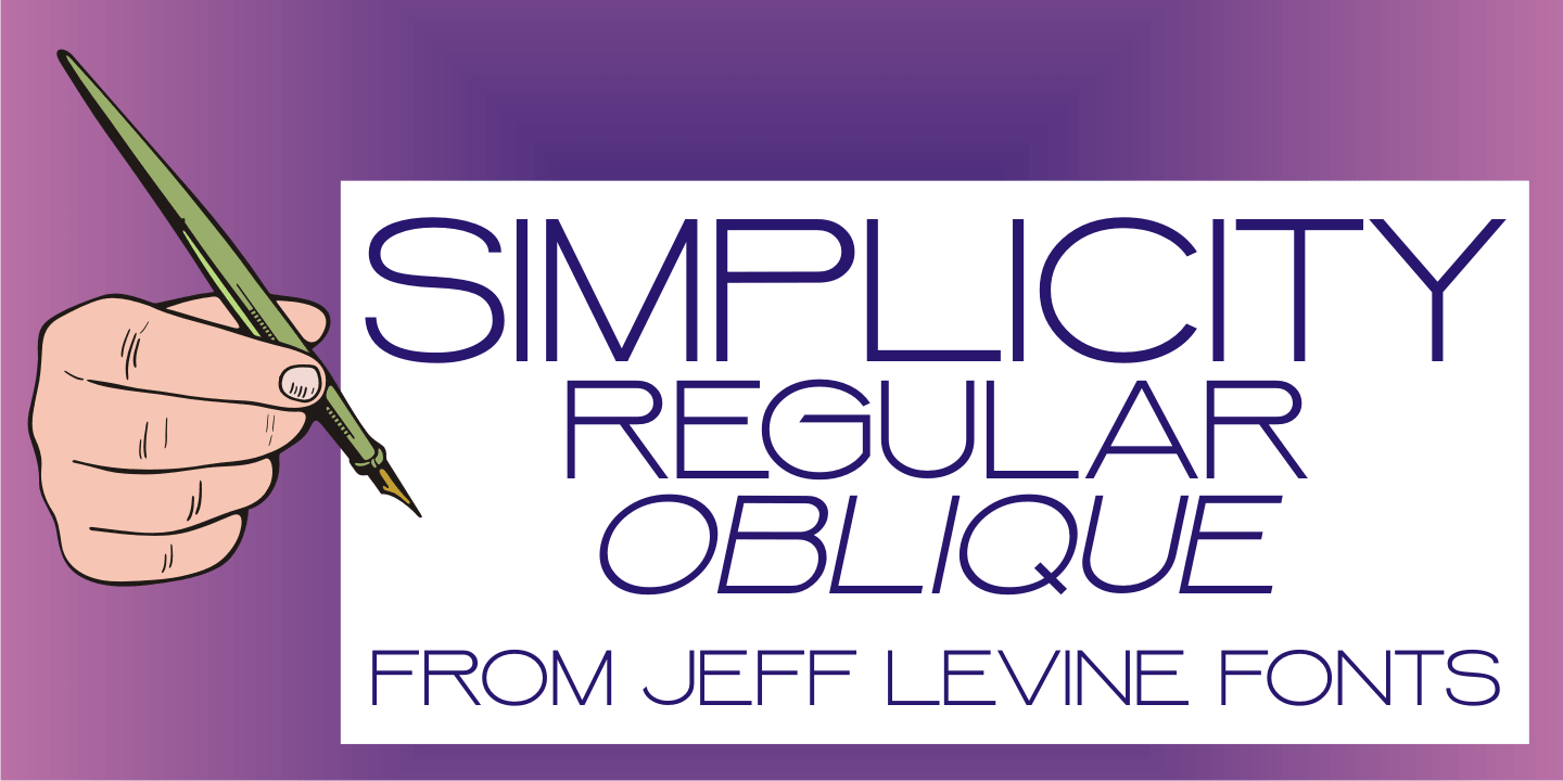 Simplicity JNL font family