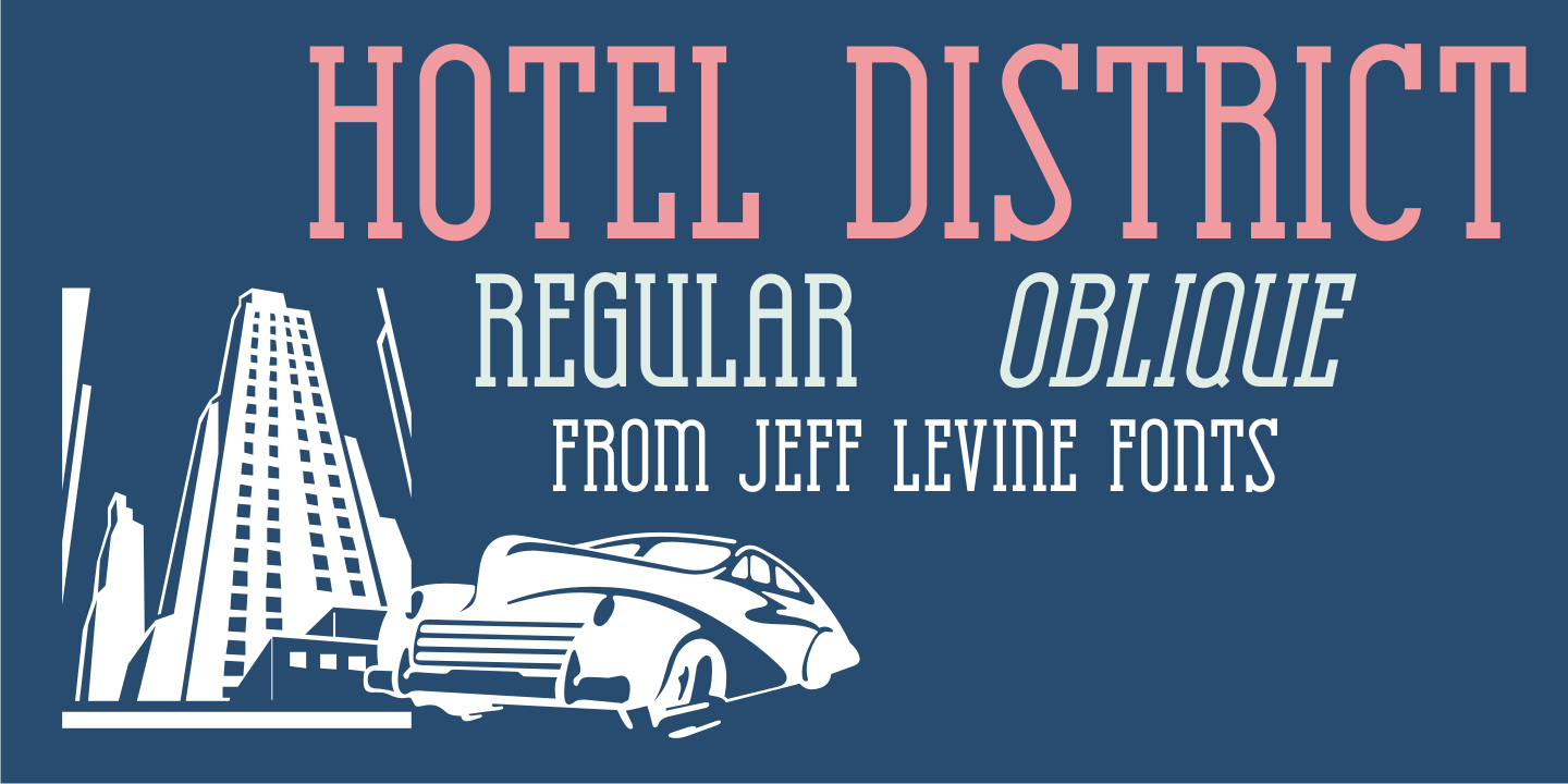 Hotel District JNL font family