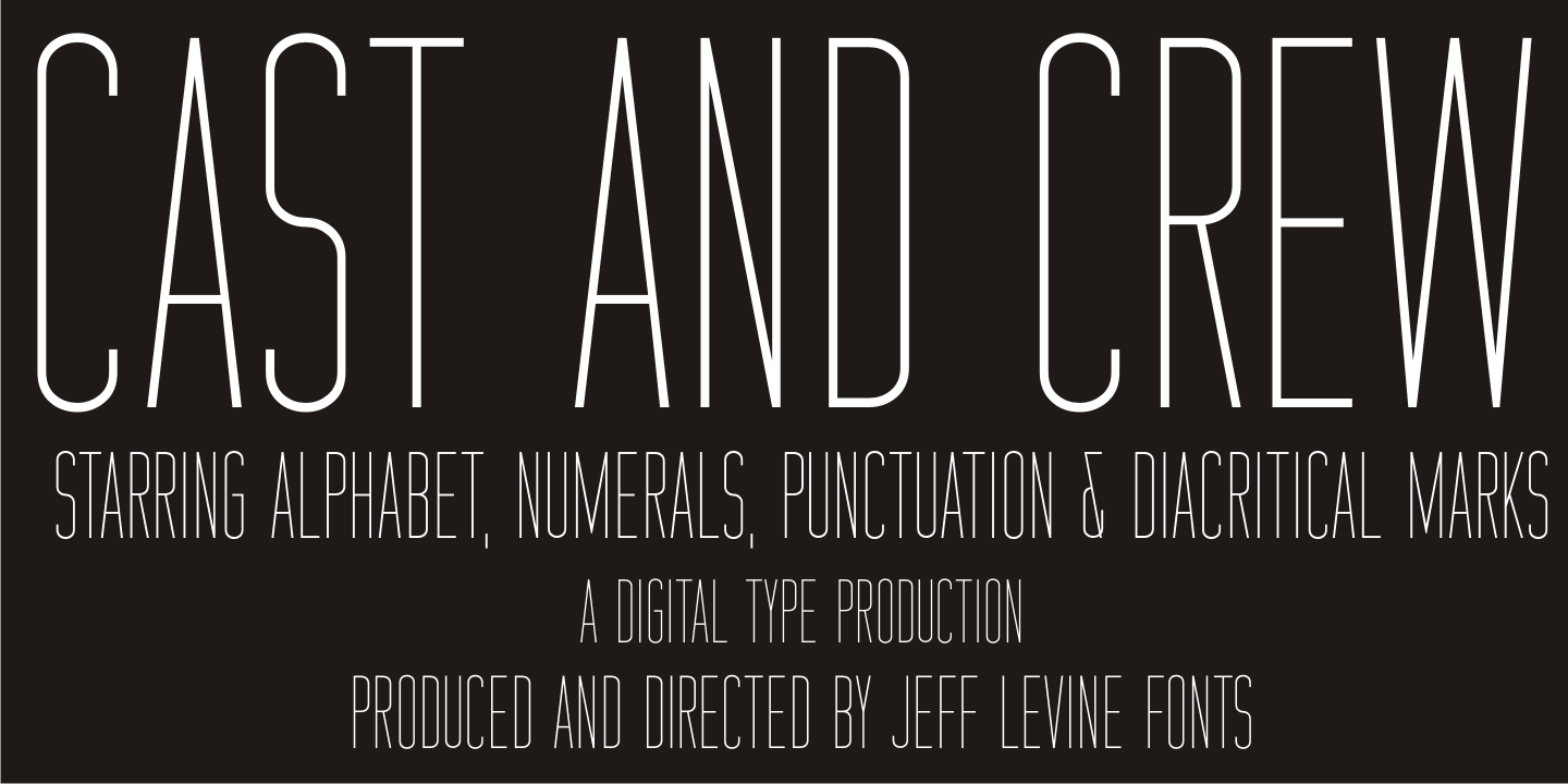 Cast and Crew JNL font family