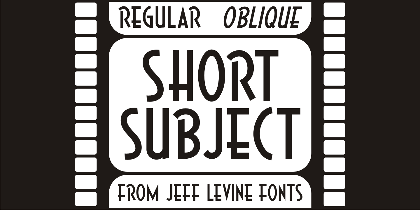 Short Subject JNL font family