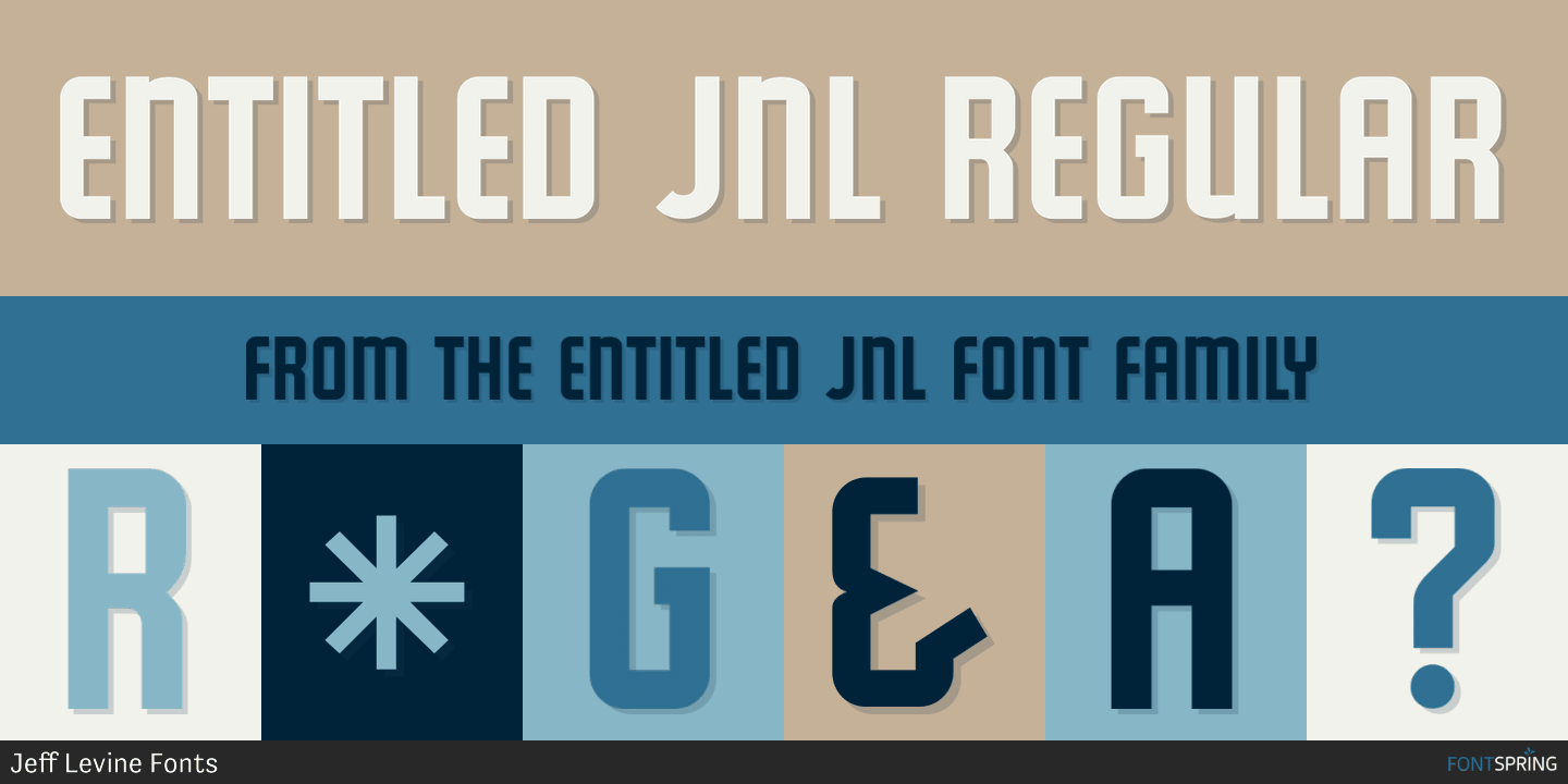 Similar Fonts To Entitled JNL Fontspring.