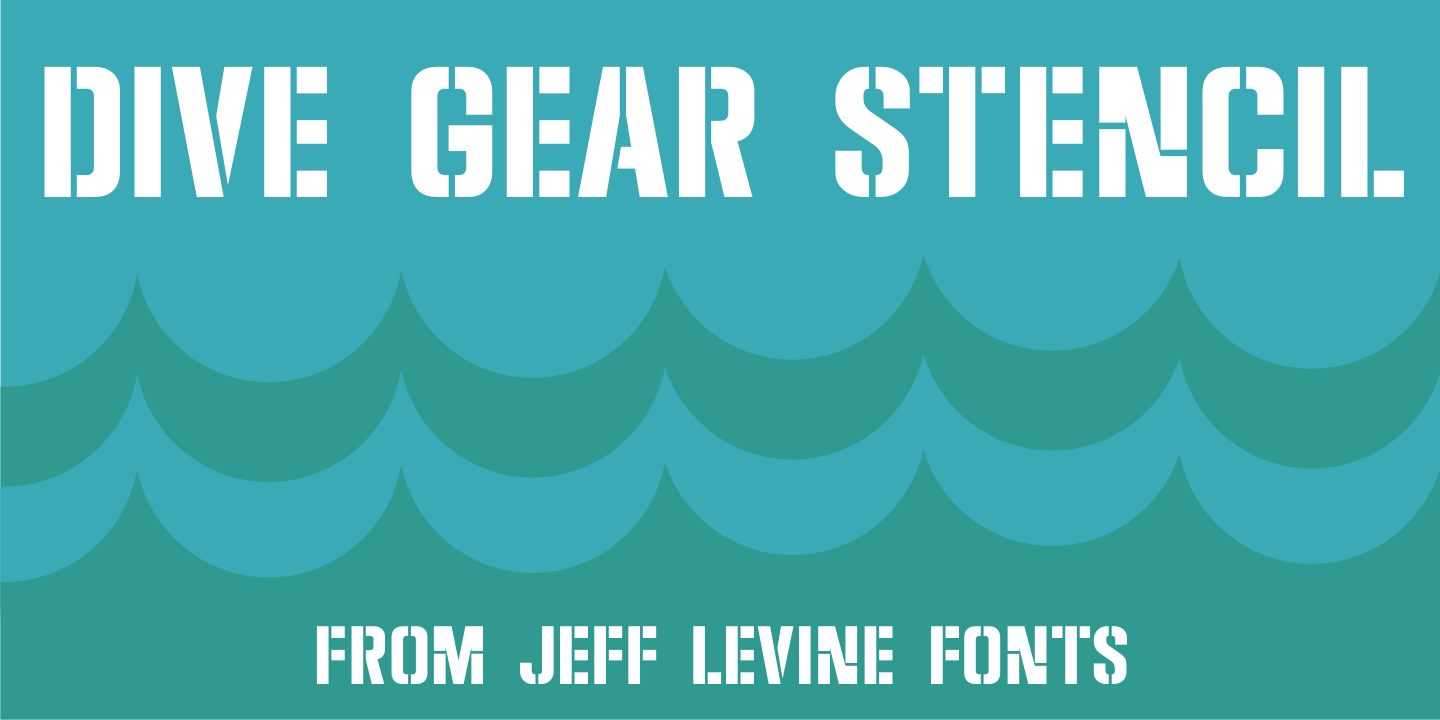 Dive Gear Stencil JNL font family
