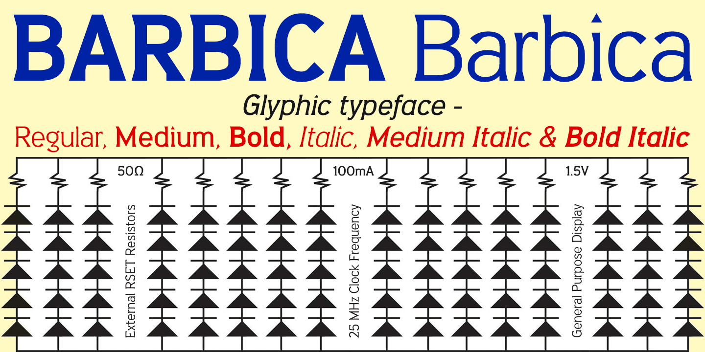 Barbica font family - 3