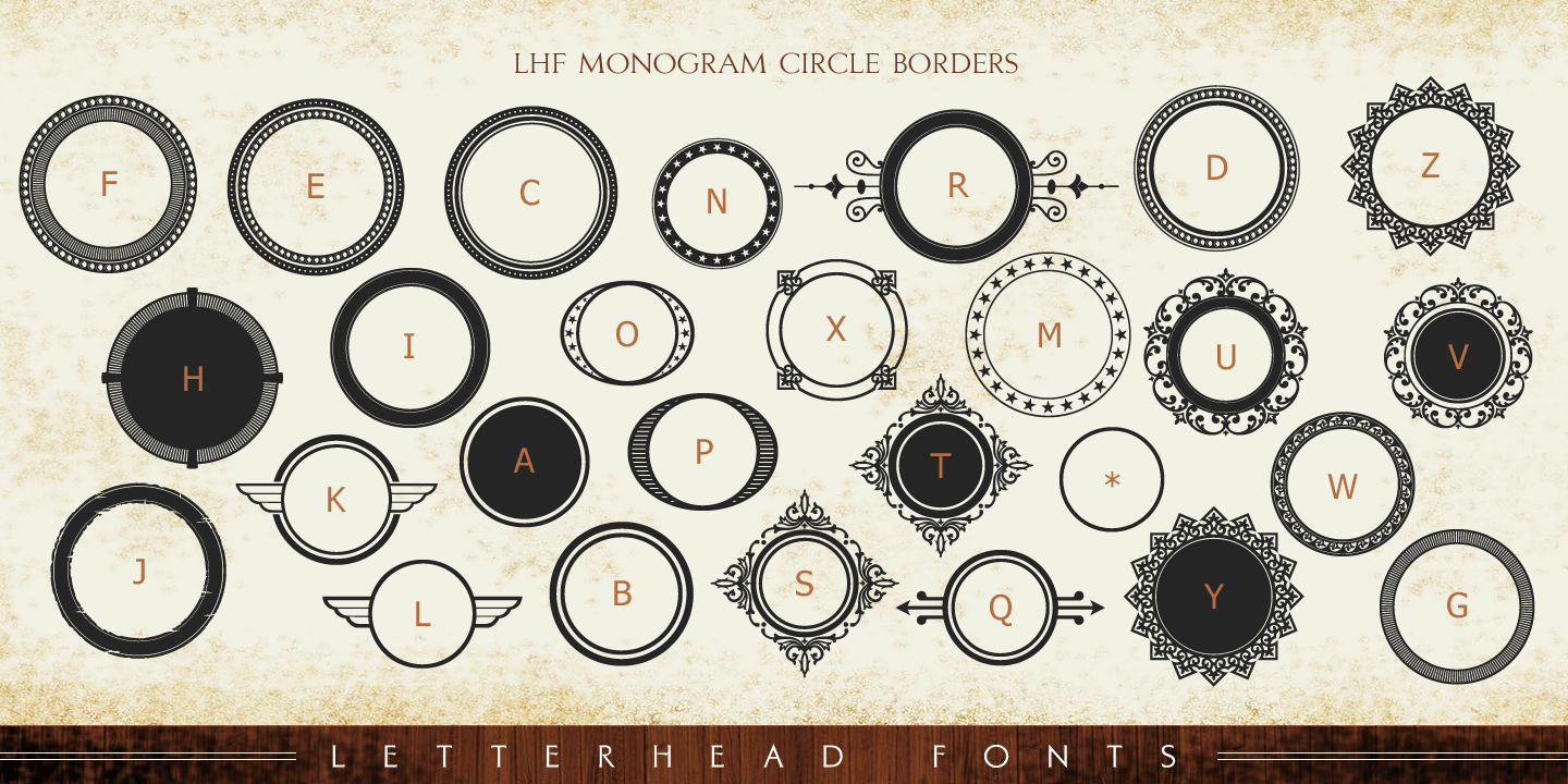 LHF Monogram Circle Font | Fontspring