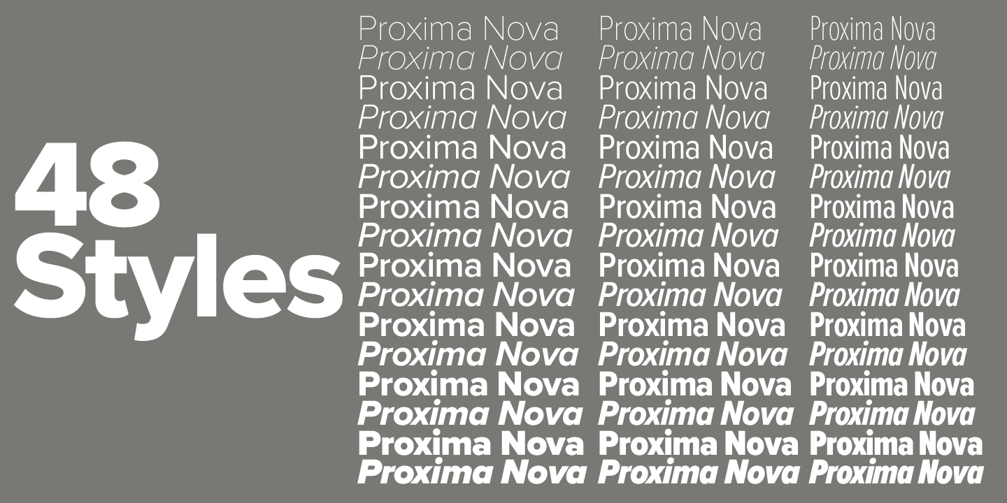 Proxima Nova font collection - 5