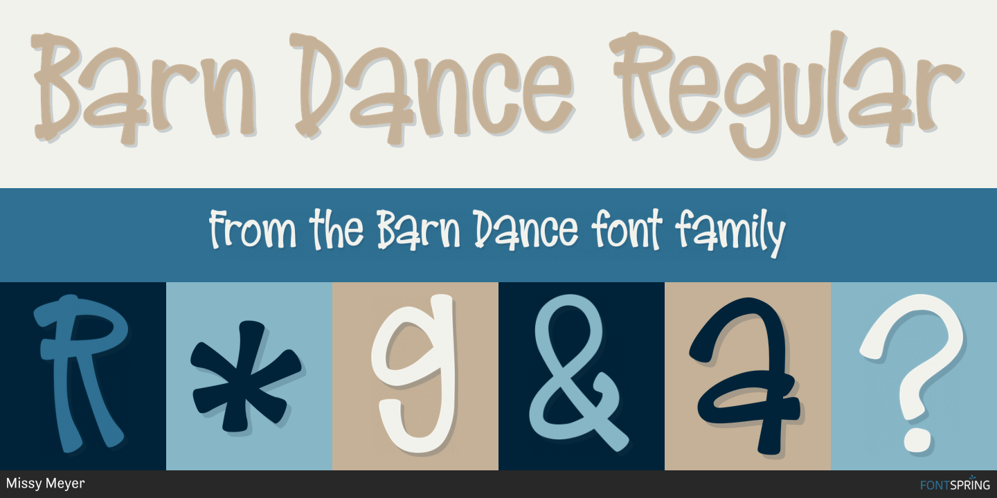 Similar Fonts To Barn Dance Fontspring