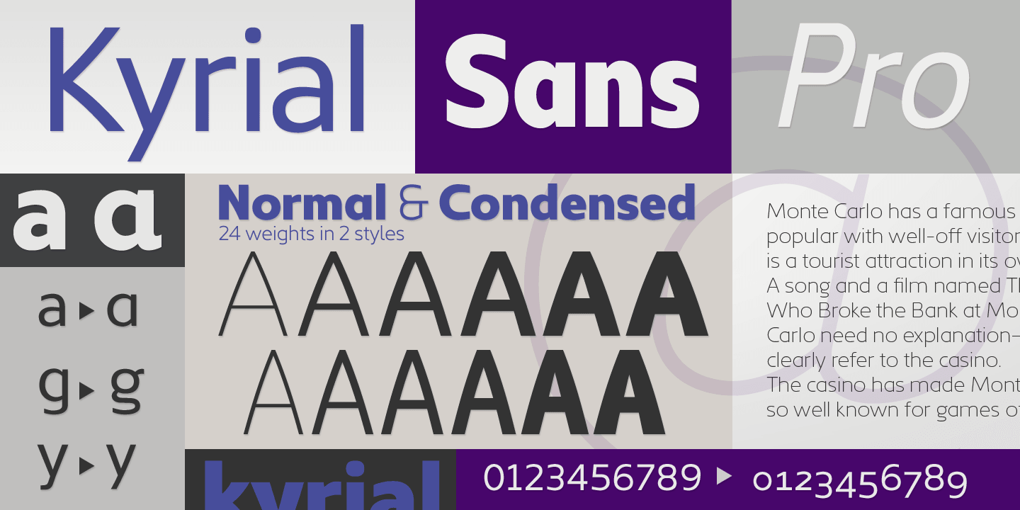 Kyrial Sans Pro font family - 3