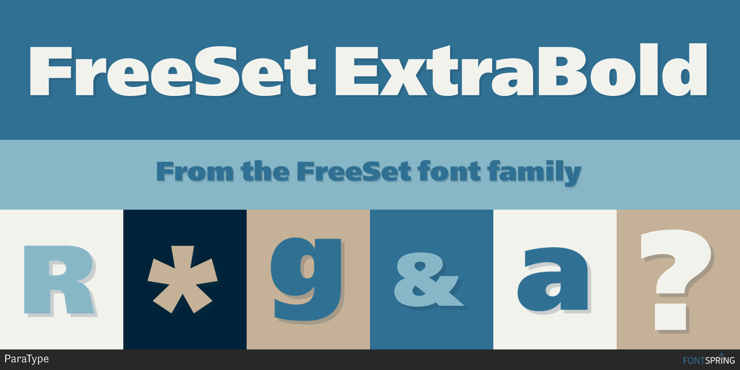 FreeSet Black Font | Fontspring