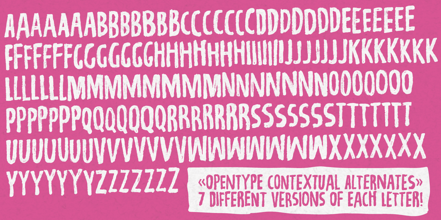 Repetition font family - 4