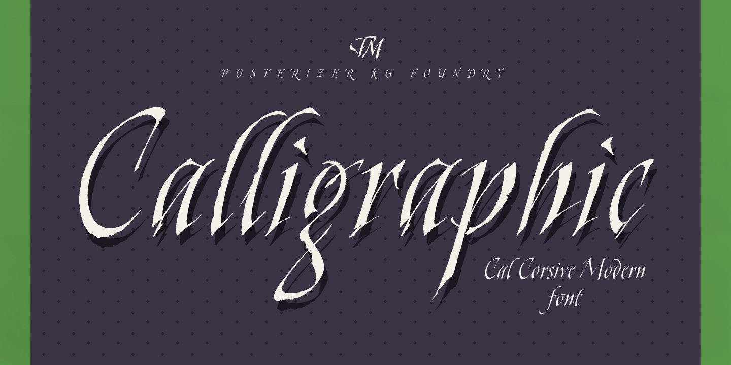 Cal Cursive Modern font family - 1