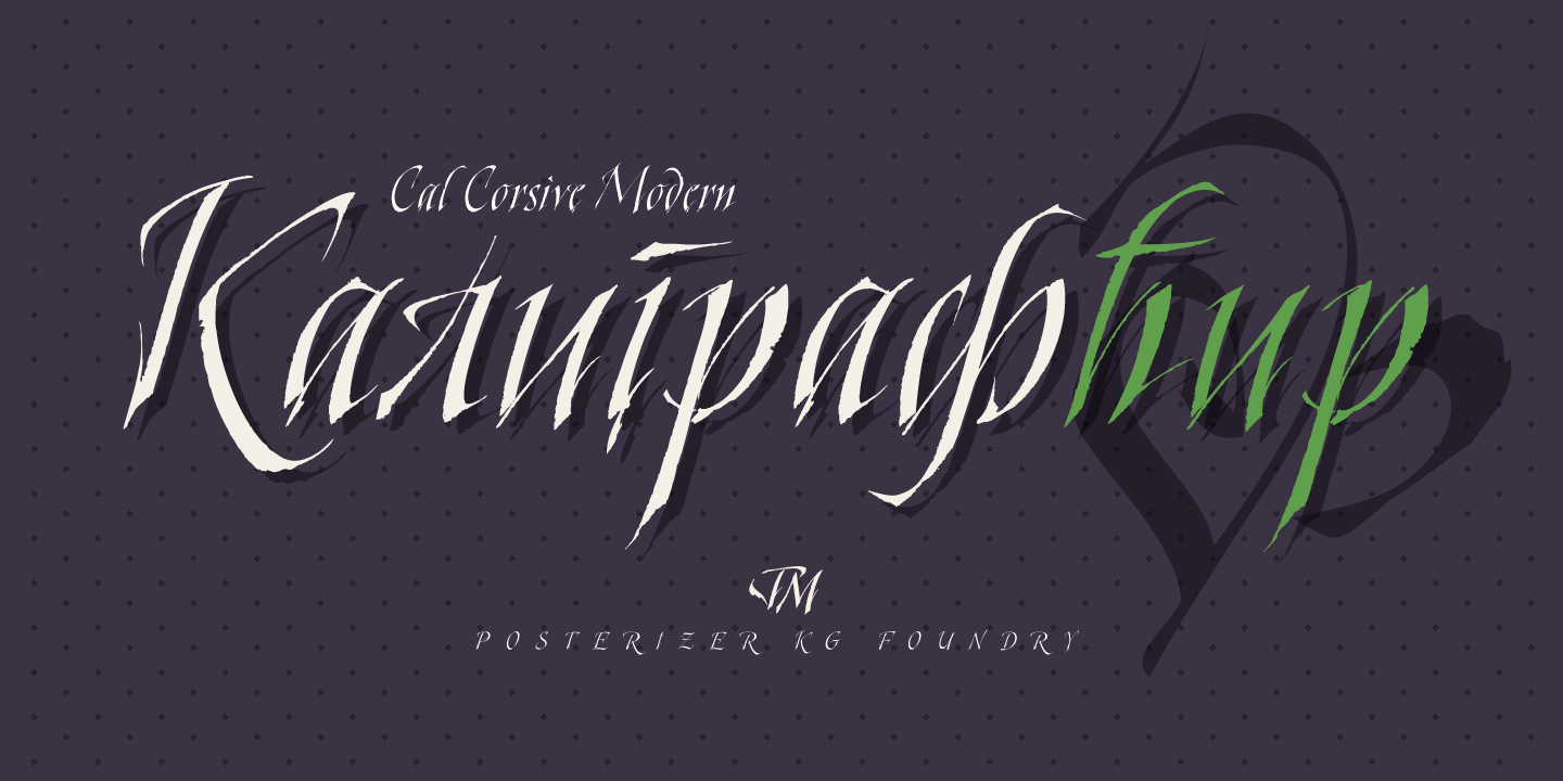 Cal Cursive Modern font family - 4