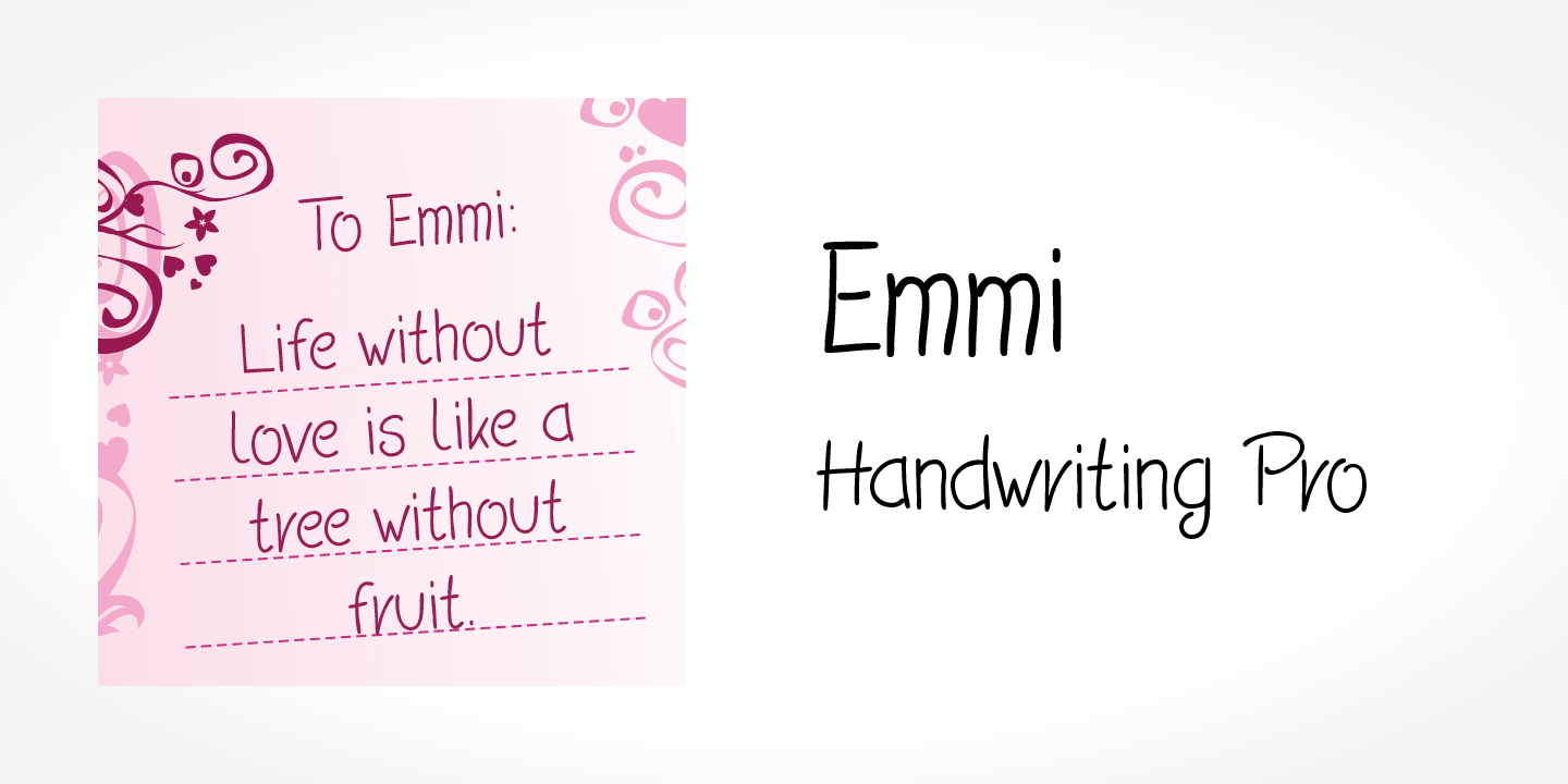 Emmi Handwriting Pro font family