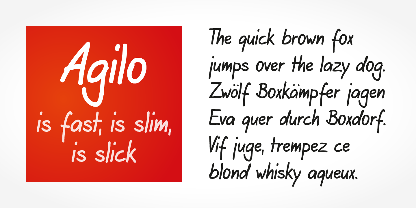 Agilo Handwriting Pro font family - 3