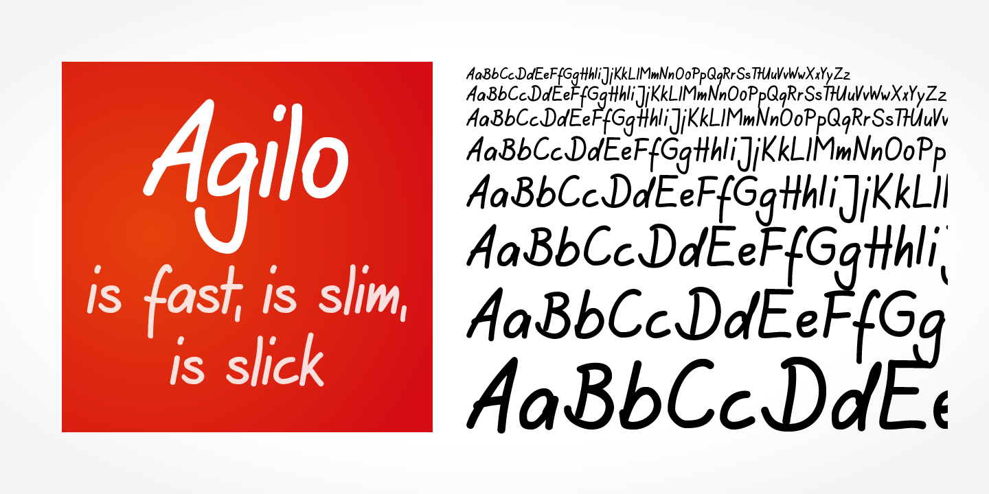 Agilo Handwriting Pro font family - 4