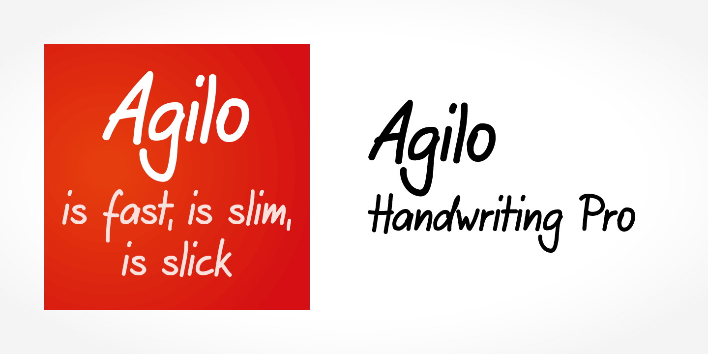 Agilo Handwriting Pro font family