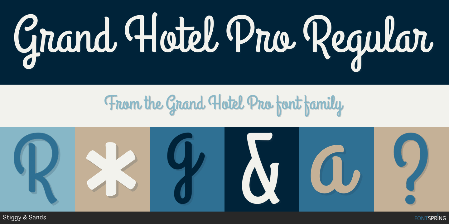 Similar Fonts To Grand Hotel Pro Fontspring