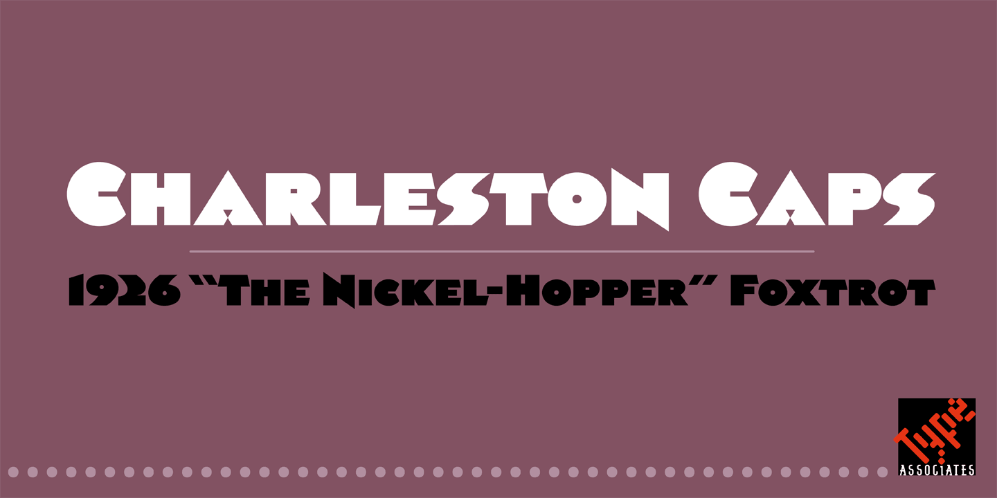 Charleston Caps font family