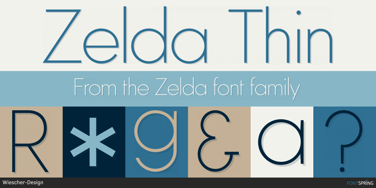 is the legend of zelda font slab serif