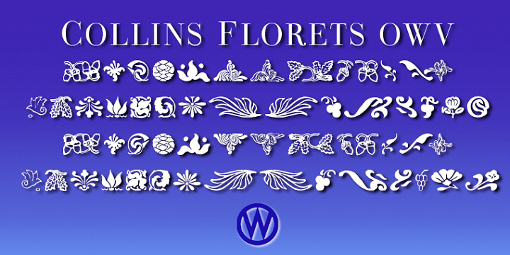 Collins Florets font family - 1
