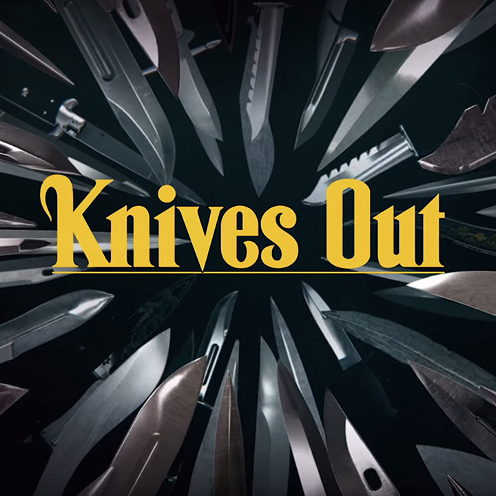 <i>Knives Out</i> title font